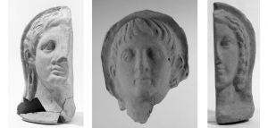 Terracotta heads (from left: T. 7, T.8, T.9)